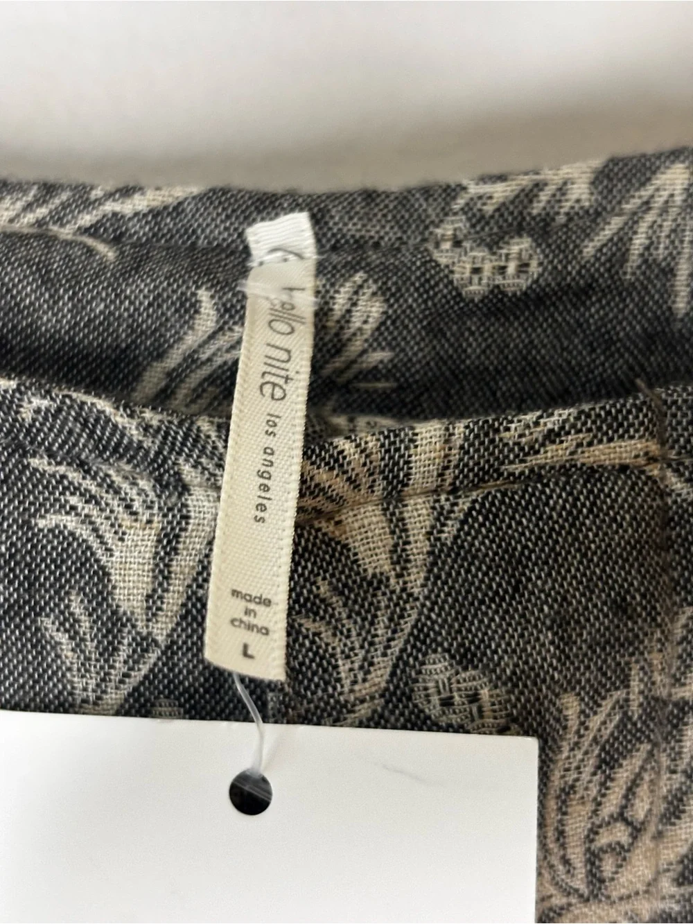 Anthropologie NWT Hello Nite Jacquard Botanical Cotton Quilted Pants